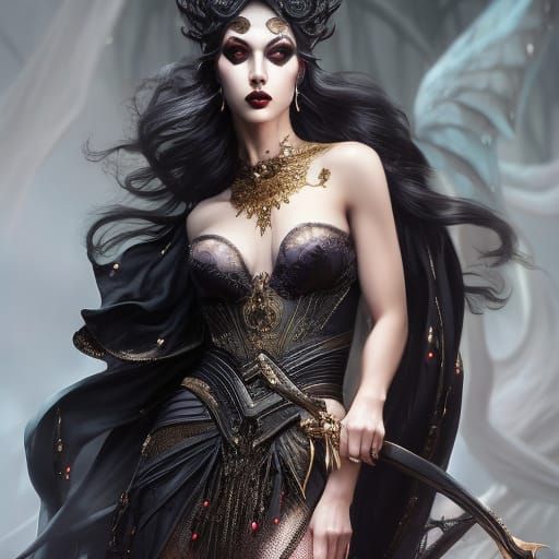 Bloodshot eyes - metal skin
Serpents tongue - dagger claws
Dragon wings - crooked horns
KING