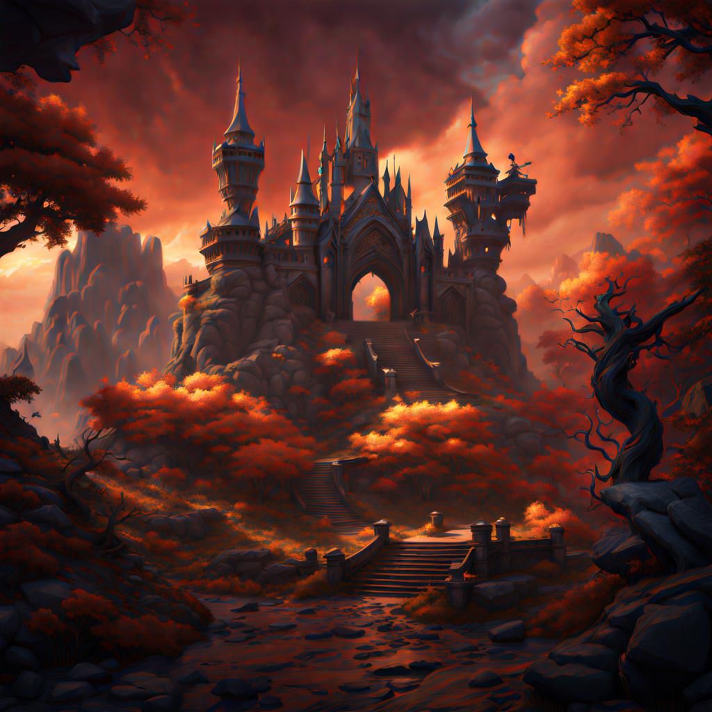Fantastical Matte Painting in Deep Color
