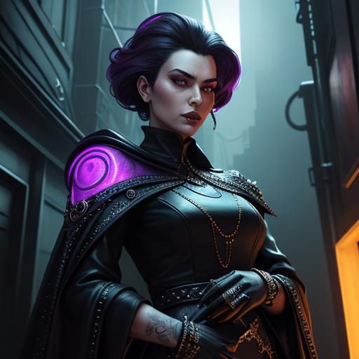 Femme Fatale Spy in Cold War Noir Style