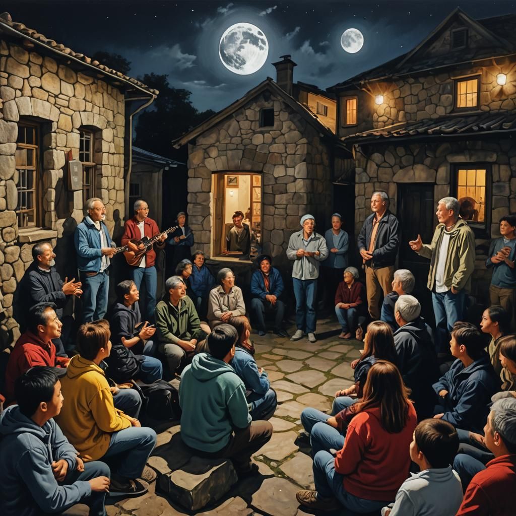 Spoken Word Night Performance in Stone House Yard