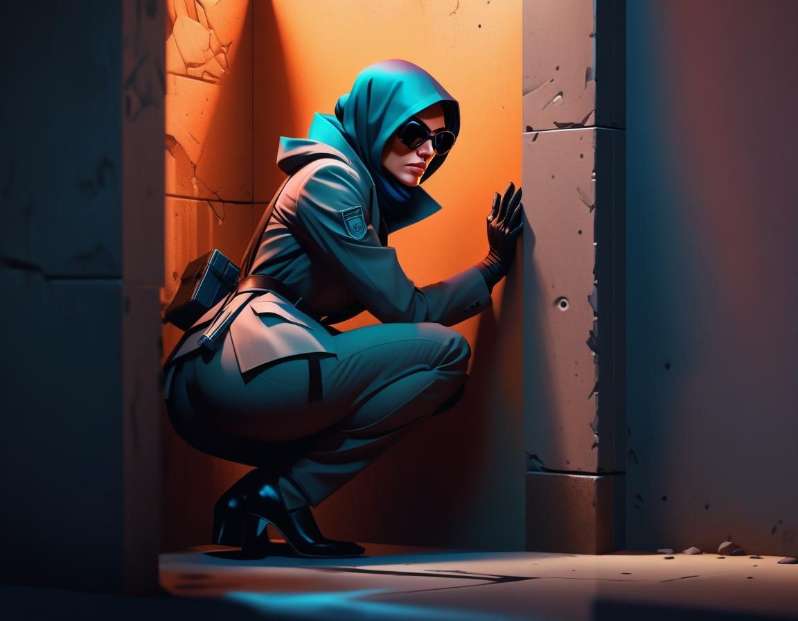 Female Spy Concept Art in 8K Resolution