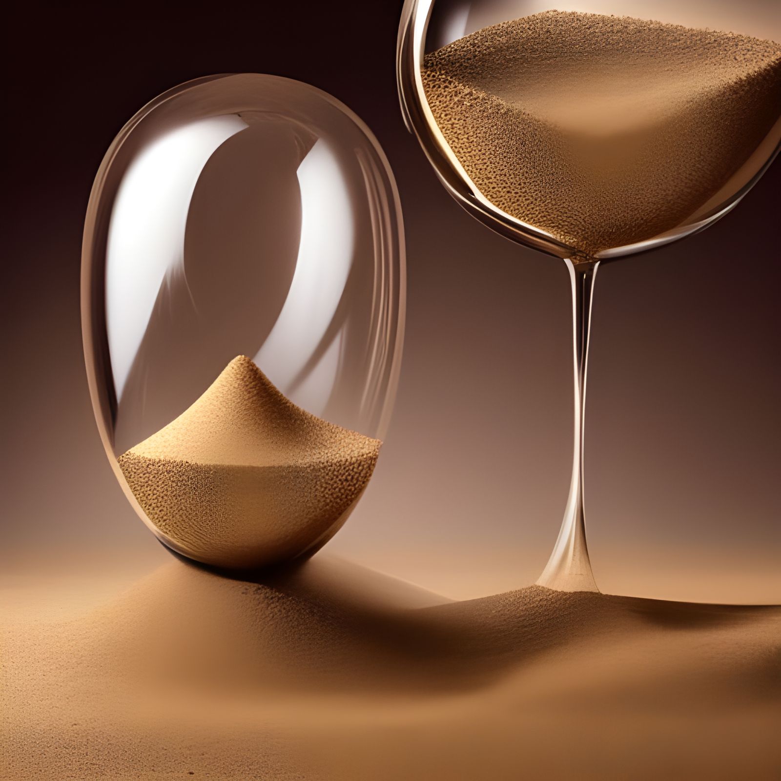 Intricate Hourglass with Golden Sand