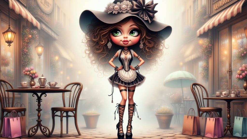 <lora:Whimsical:1.0> A Vibrant, curvaceous and voluptuous Ch...