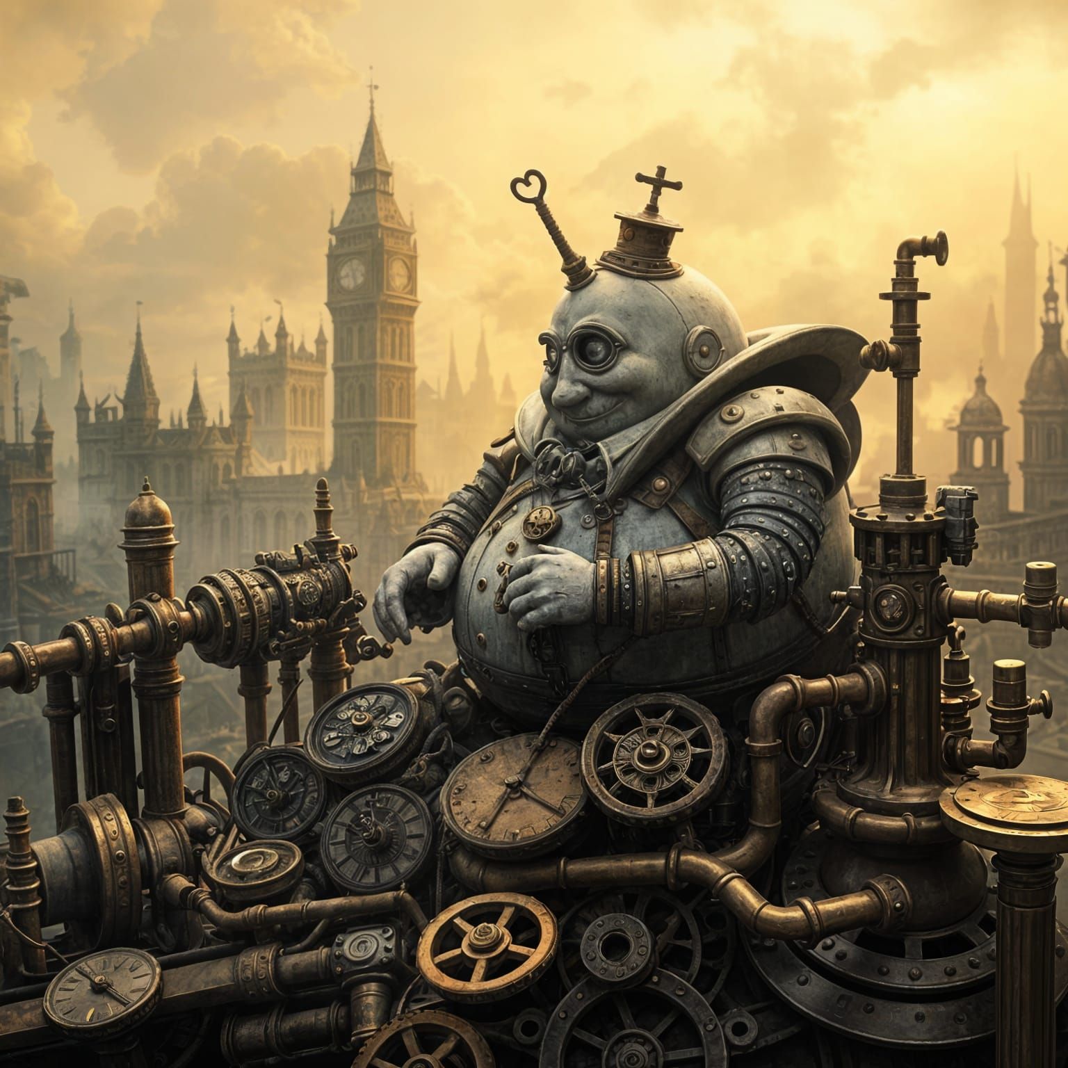 Steampunk Inventor Humpty Dumpty