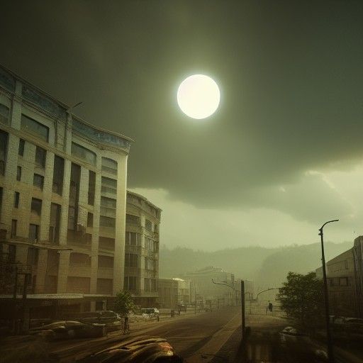 Eerie Orb Signals Impending Doom, Digital Art