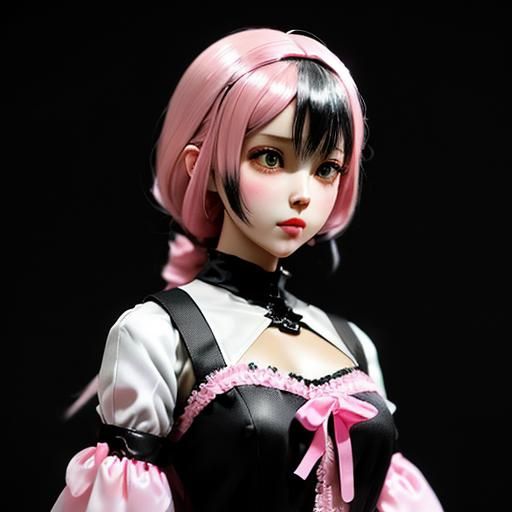 Pastel Kawaii Doll in Studio Photo