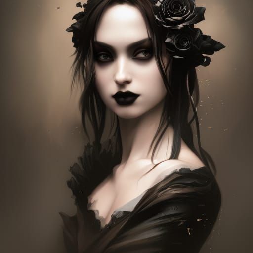 Gothic Black Rose gothic elegance