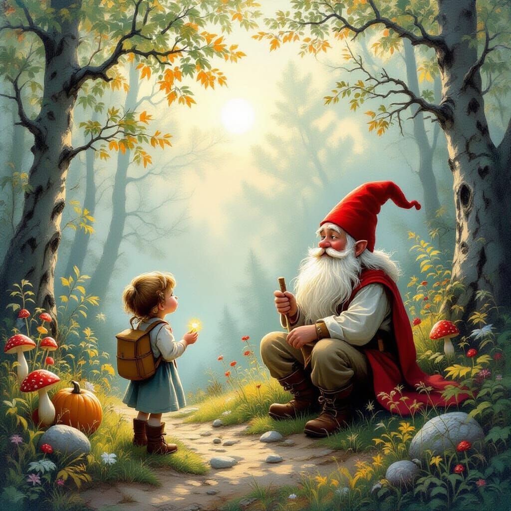 Горска поляна в която  момче на около 8-9 години  играе топк...