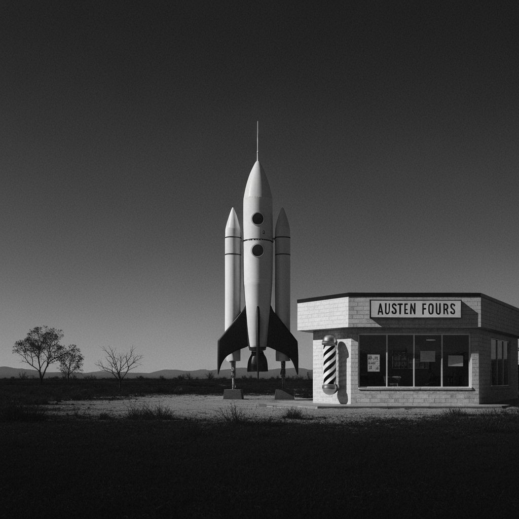 Post-Minimalist Rocket Ship Barber Shop