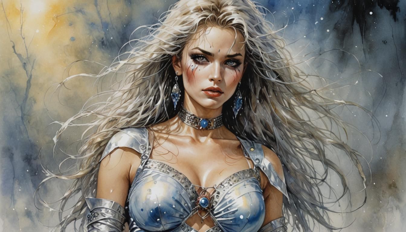 Dazzler in Brightly Colored Fantasy Art Style