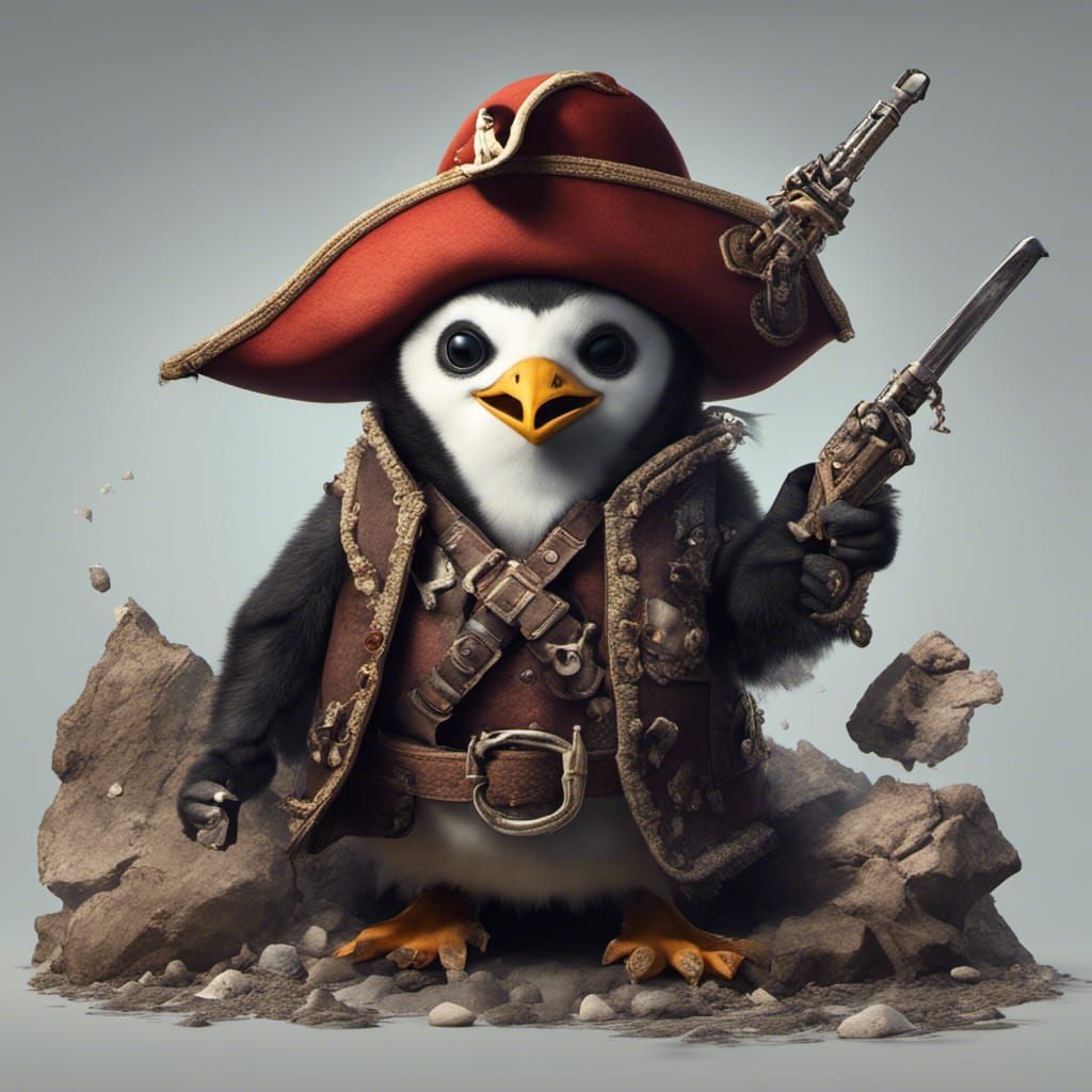 Penguin Pirates: Detailed Matte Painting