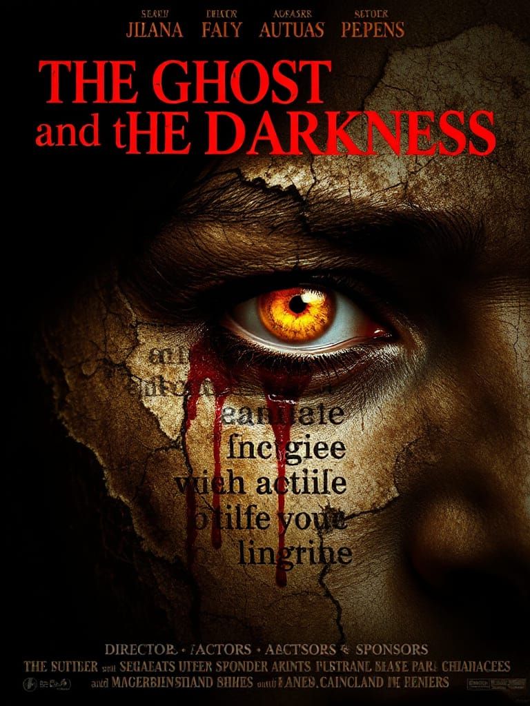 Gothic Horror Movie Poster: The Ghost and the Darkness