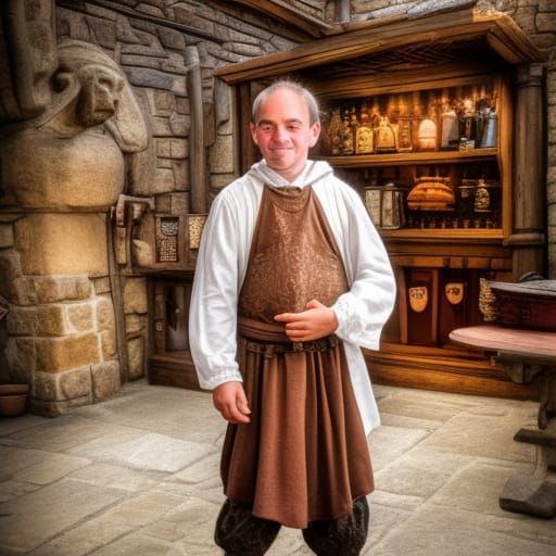 Friendly Medieval Innkeeper Portrait