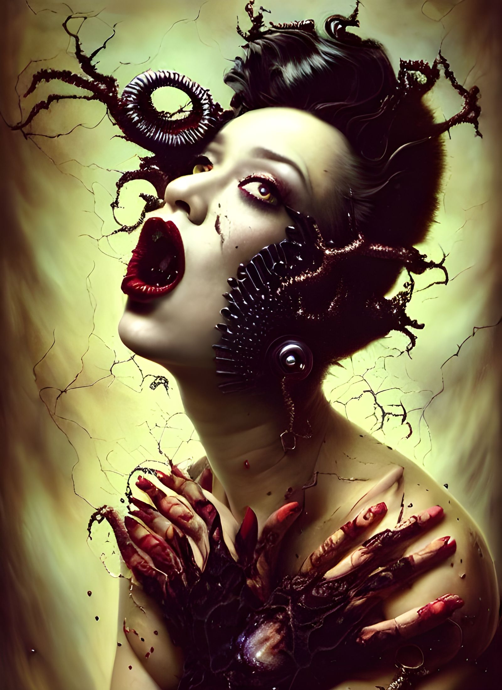 Sinful Decadence: A Hyperdetailed Eldritch Portrait