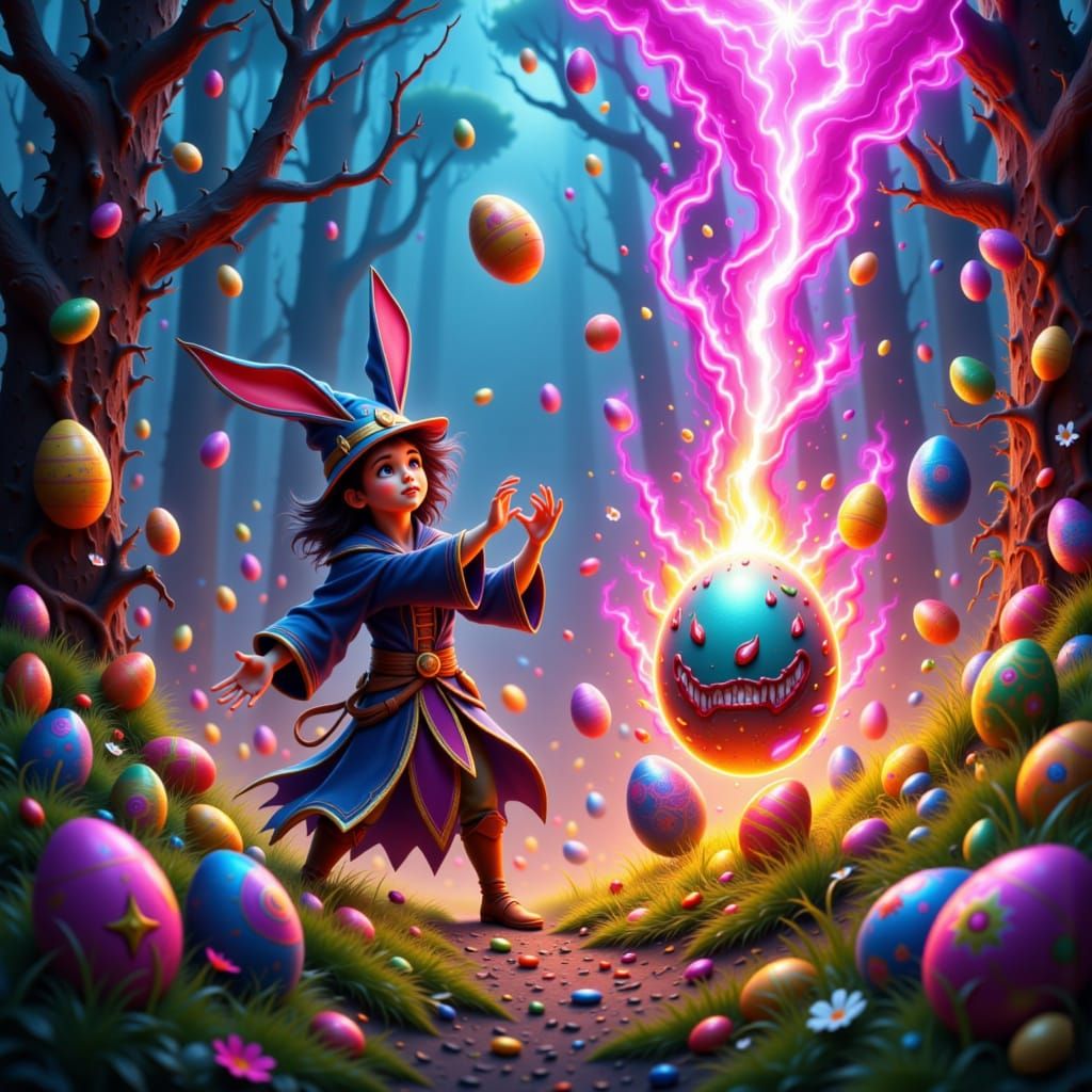 Wizard vs Evil Easter Bunny: Easter Egg Hunt Battle