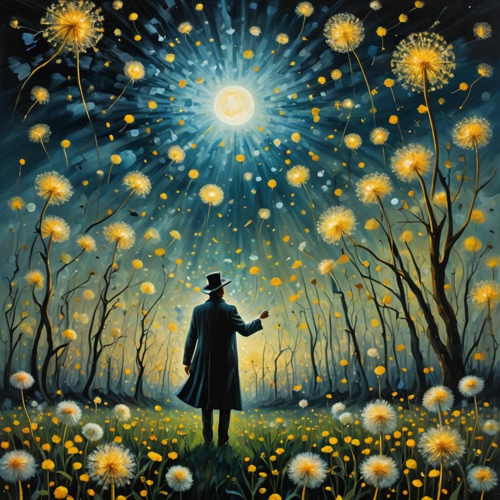 Surreal Halloween Dreamscape in Expressive Oil Painting Styl...