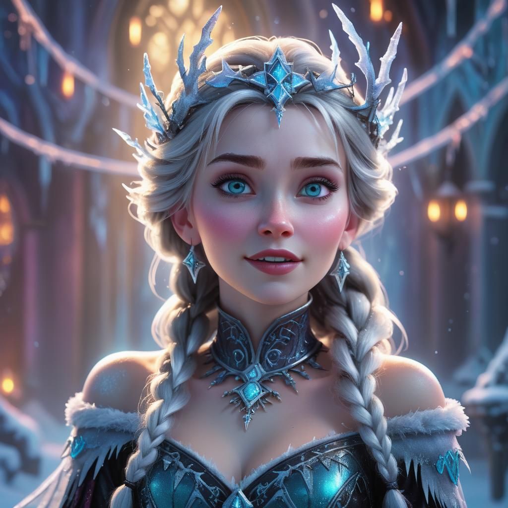Frozen Slavic Enchantress in Gothic Style