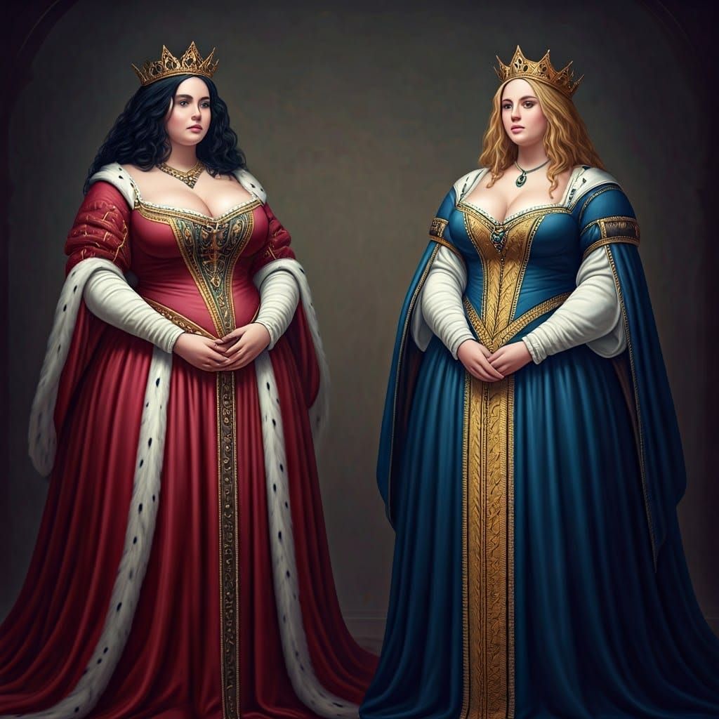 Medieval Queens in Vibrant Colors