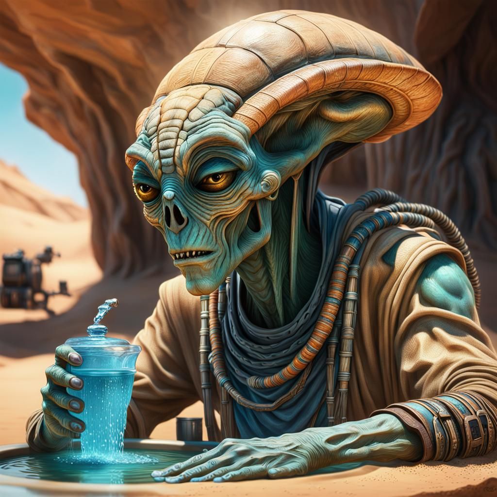 Desert Alien Oasis: Cinematic Realism in Ultra Detail