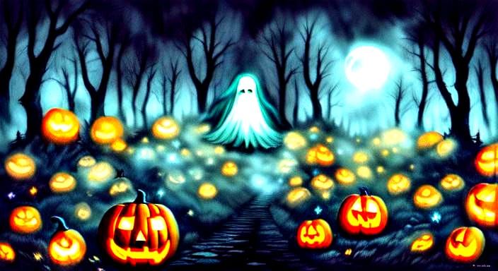 Halloween Holiday Scene