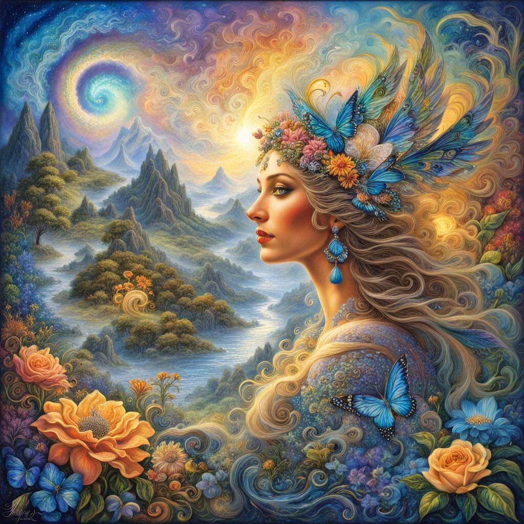 Ethereal Fantasy Painting of Compliments in Surreal Style