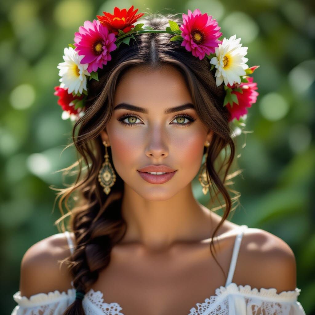 Woman in Nature: Ultrarealistic Impressionistic Concept Art