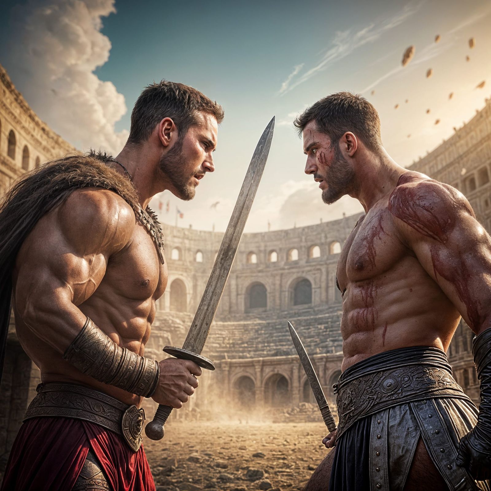 Gladiators Face Off in Ancient Arena