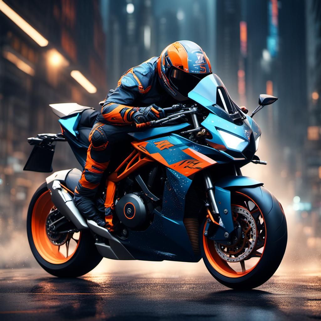 KTM RC Motorcycle Concept Art in 8K