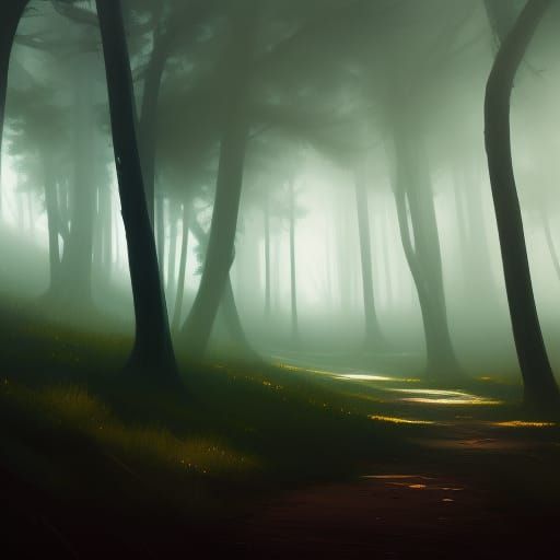 Cartoon Haunted Forest Speedpaint with Expressive Brushwork