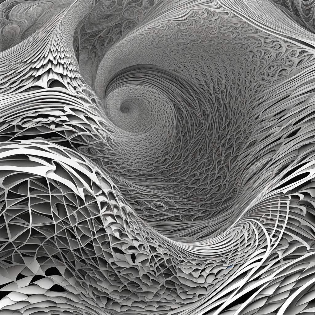 Abstract Vector Fractal Wave Function in 3D