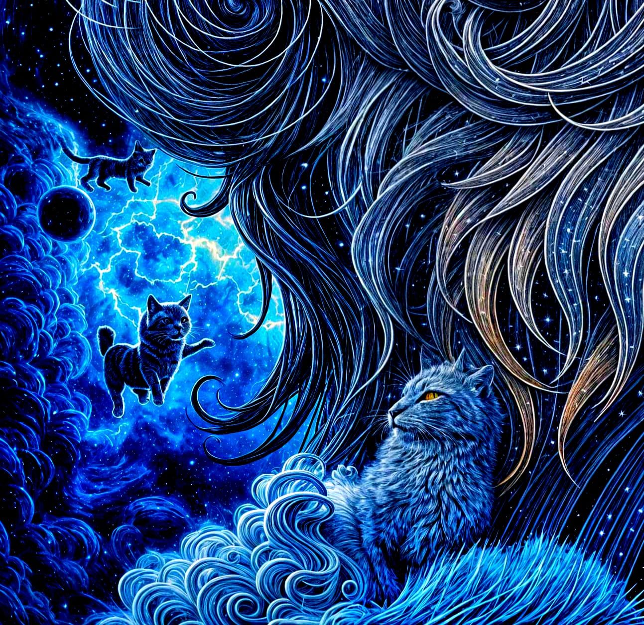 Psychedelic Rasputin Soars Through Cosmos With Cosmic Cat