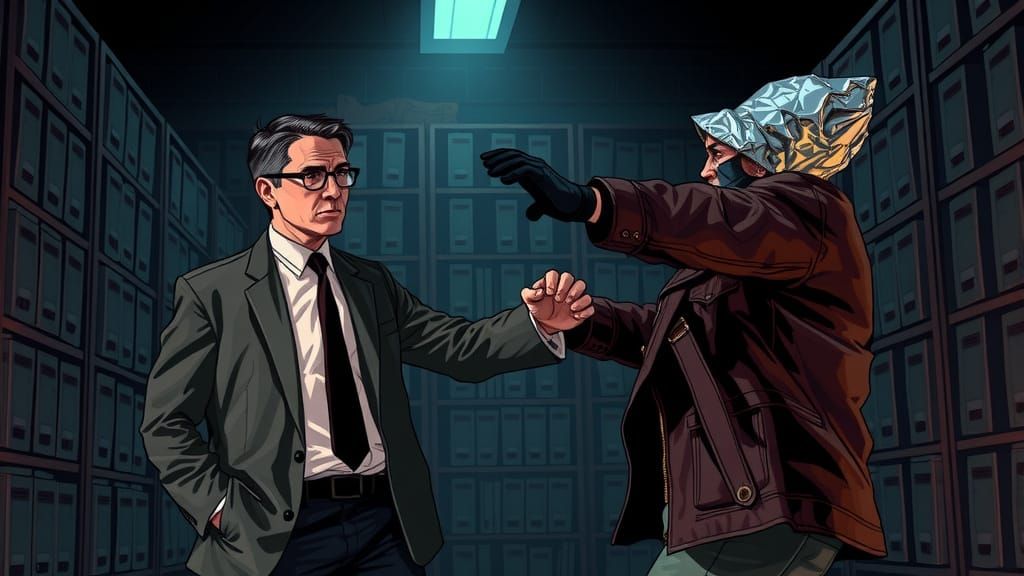 Historian Punches Conspiracy Theorist in Noir Style