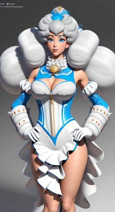 Symmetrical Anime Goddess in Speed Racer Style