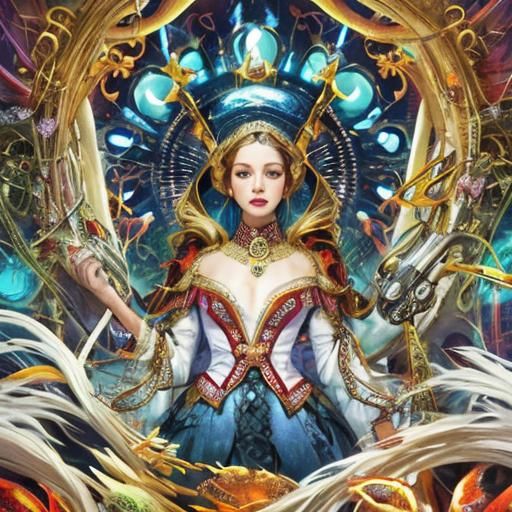 Psychedelic 3D Portrait in Surreal Style