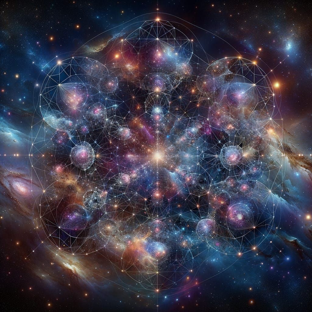 Cosmic Landscape with Geodesic Shapes and 'The Mind'