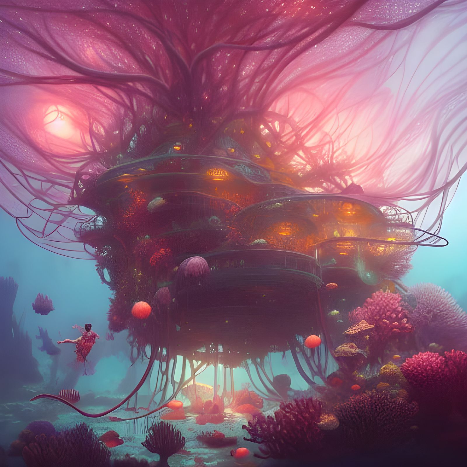 Underwater Coral Treehouse: A Sci-Fi Fantasy