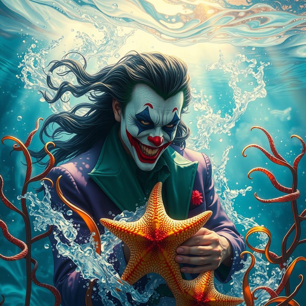 Ethereal Joker Siren Breaks Through Crystalline Waves