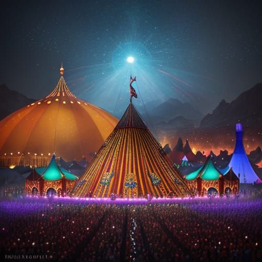Fantastical Digital Circus Performance in 8k