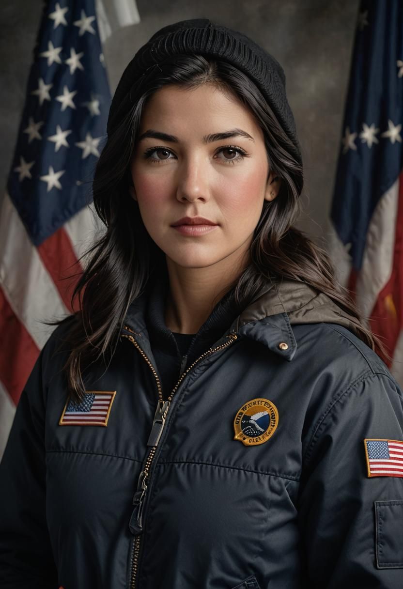 Kat Dennings as Confident Officer in American Realism