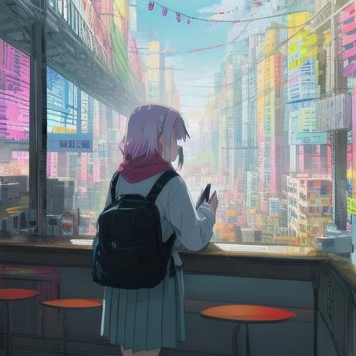 Beautiful Anime Girl in Studio Mappa Style