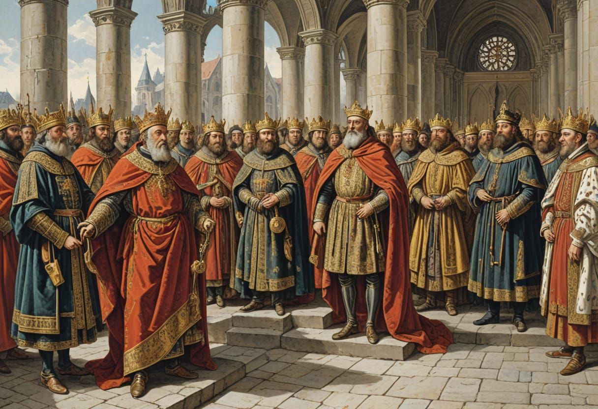 Charlemagne Holds Court in Aix-la-Chapelle