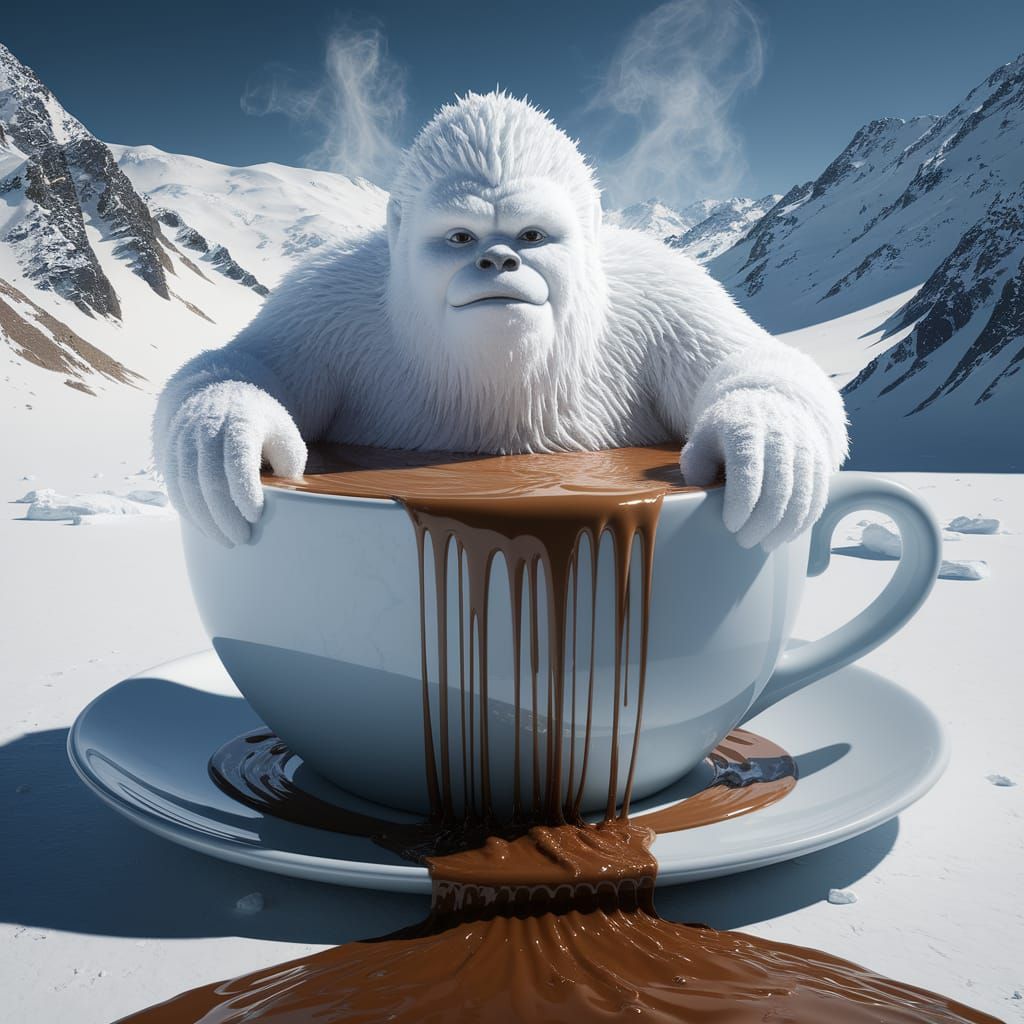 Yeti in Serene Latte Oasis