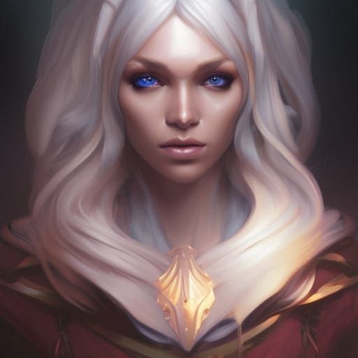 Detailed Drow Sorcerer Portrait in Unreal Engine 5