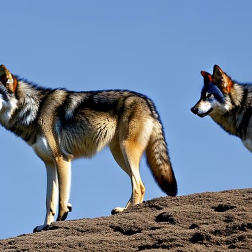 Wolves in Winter: A Study in Black and White