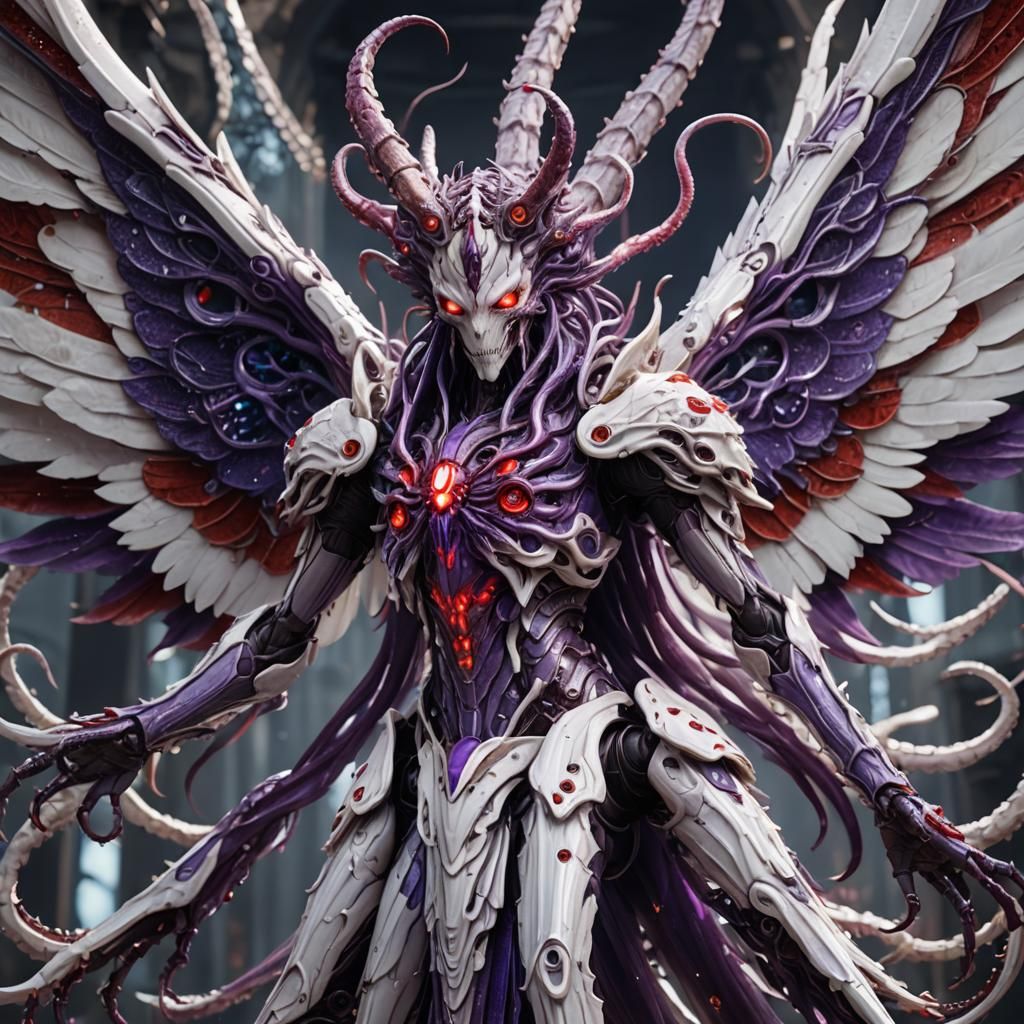 Colossal Multi-Winged Angel in 3D Game Style