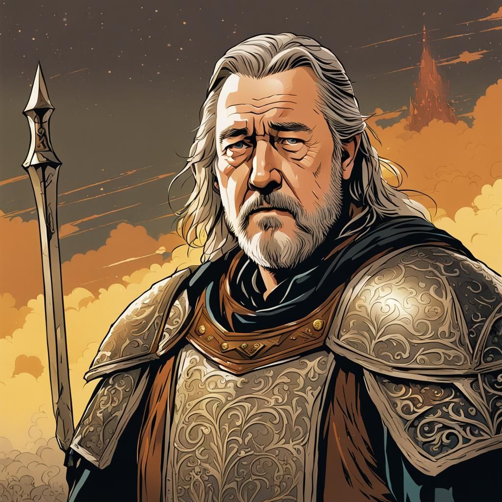 Russell Crowe as Theoden in Anime Style