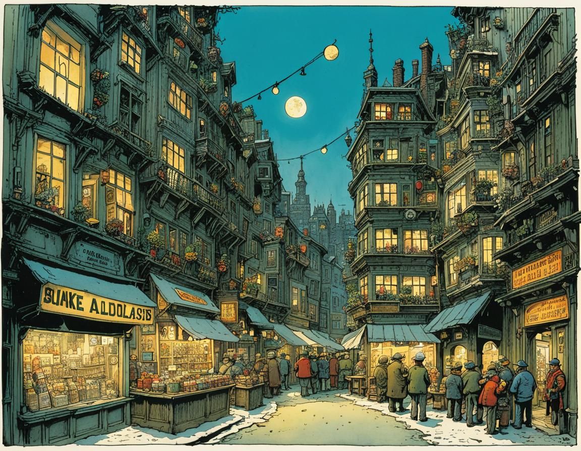 Comic Illustration in Pen and Ink Style