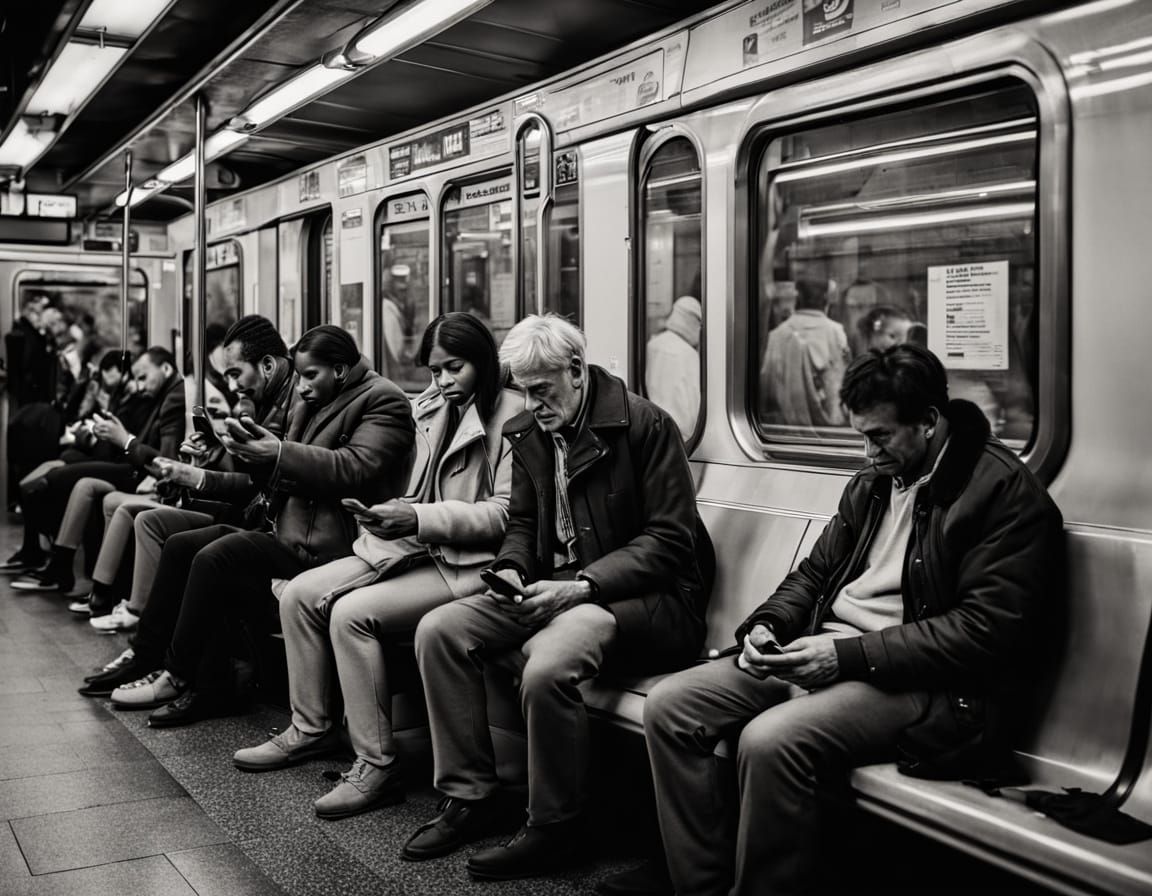 Moody Subway Scene in 35mm Film Aesthetic