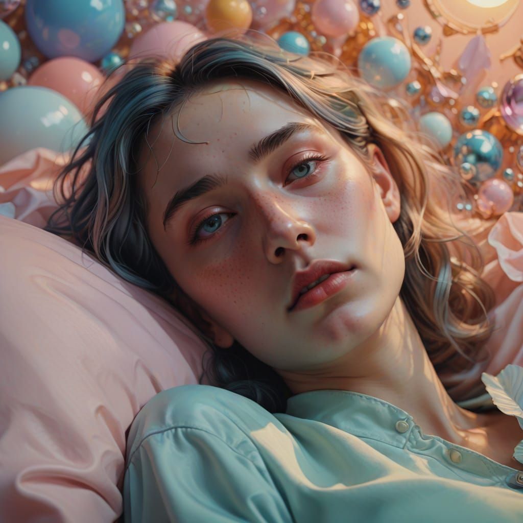 Surreal Dreamscapes: A Person's Serene Rest