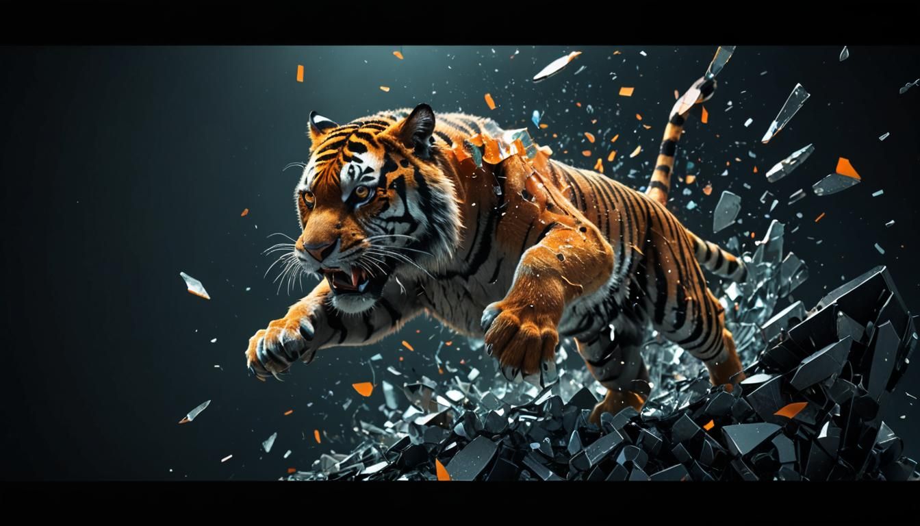 tiger jumping